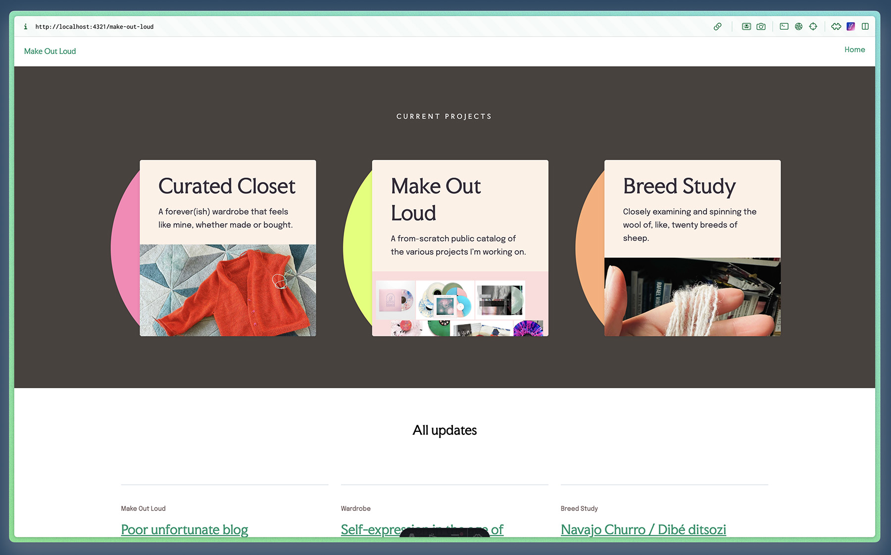 A screenshot of Make Out Loud