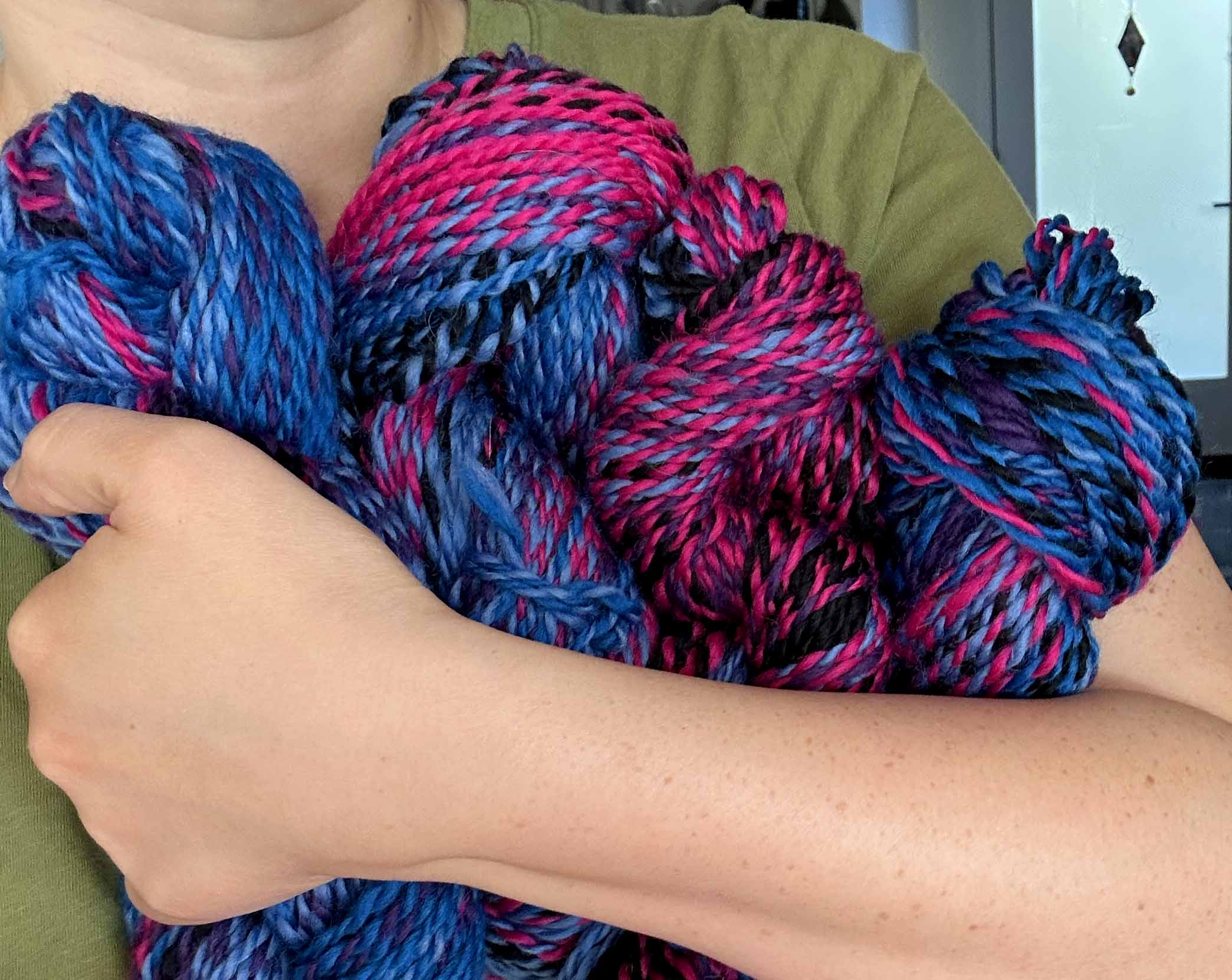 A fractal spin featuring Corriedale, inspired by 80s fabrics.